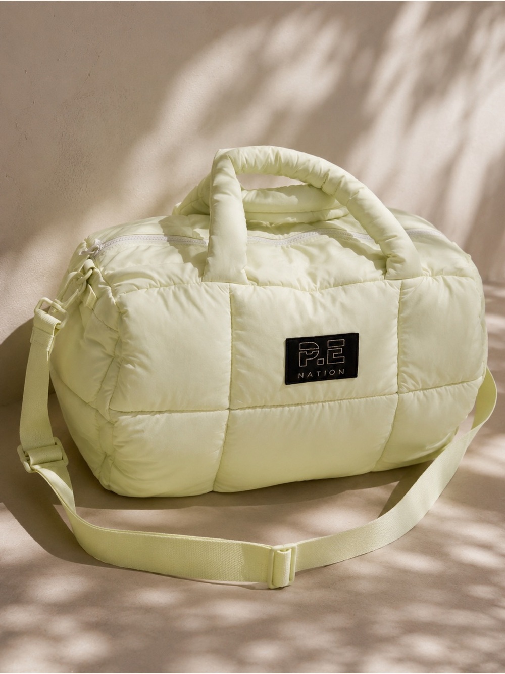 P.E NATION Best Play Lemon Zest 🍋 Quilted Duffel Gym Bag